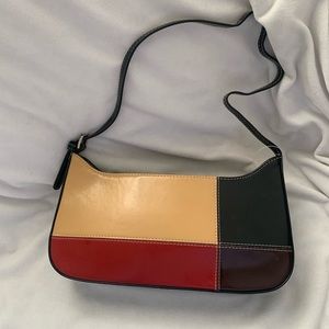 Multicoloured baguette style purse